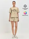 Женская пижама с шортами / Triceratops skeleton