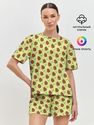 Женская пижама с шортами / ЗДОРОВОЕ ПИТАНИЕ