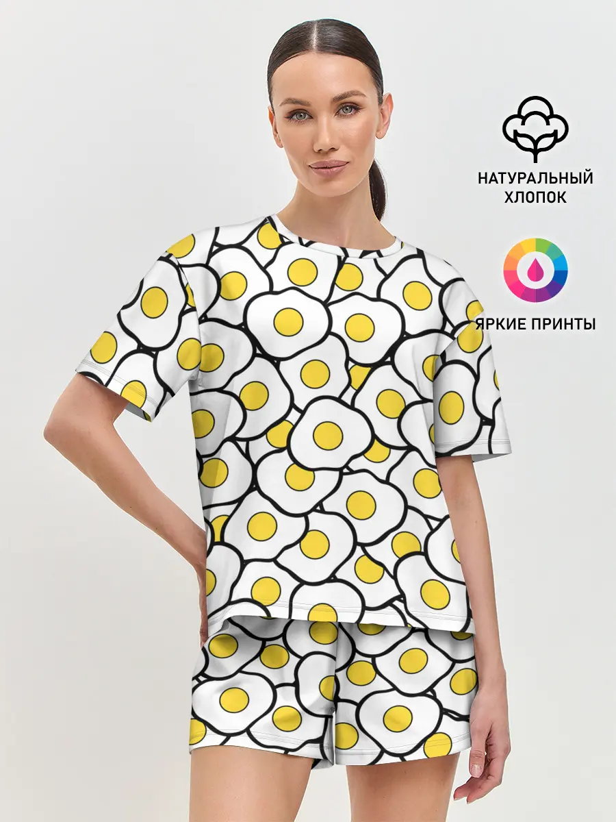 Женская пижама с шортами / Яички