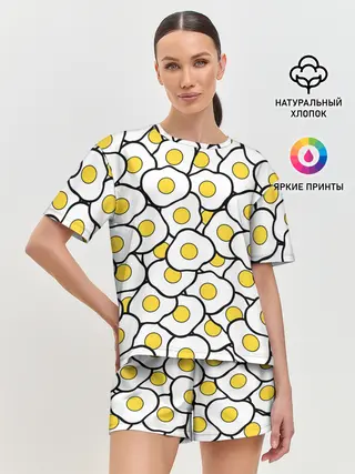 Женская пижама с шортами / Яички