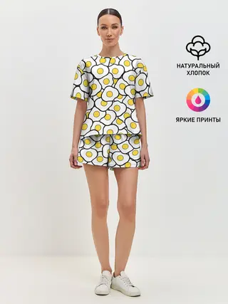 Женская пижама с шортами / Яички