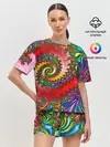 Женская пижама с шортами / ФРАКТАЛЬНЫЙ УЗОР