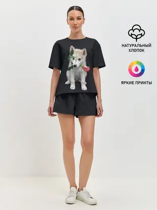 Женская пижама с шортами / Щенок в подарок
