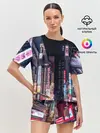 Женская пижама с шортами / Ночной Токио