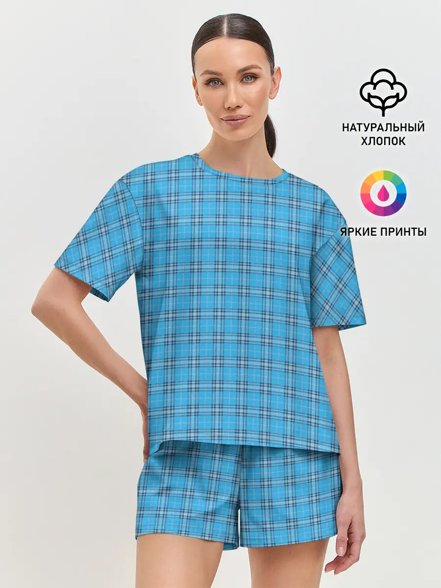 Женская пижама с шортами / Джентльмены