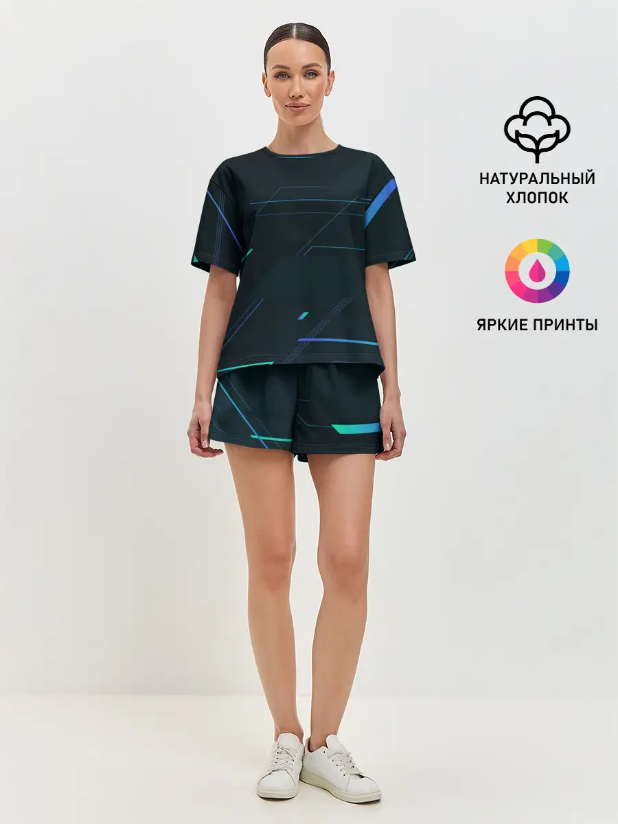 Женская пижама с шортами / Modern Geometry