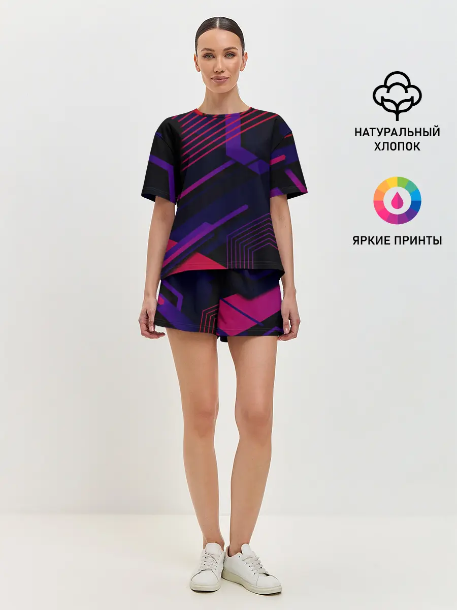 Женская пижама с шортами / Modern Geometry