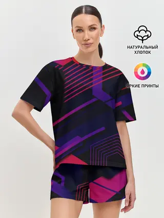 Женская пижама с шортами / Modern Geometry