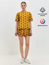 Женская пижама с шортами / Синие соты