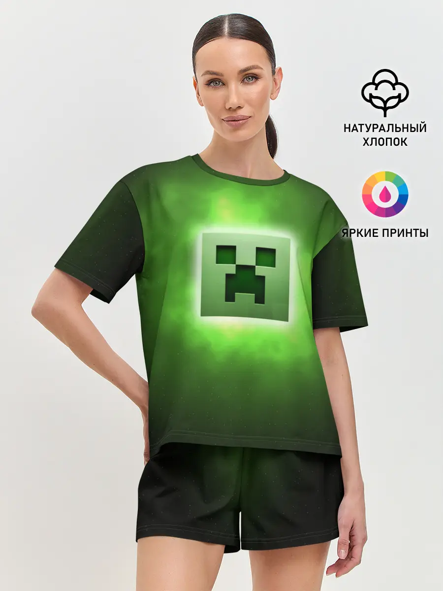Женская пижама с шортами / MINECRAFT | МАЙНКРАФТ