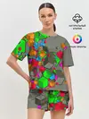 Женская пижама с шортами / Кубики