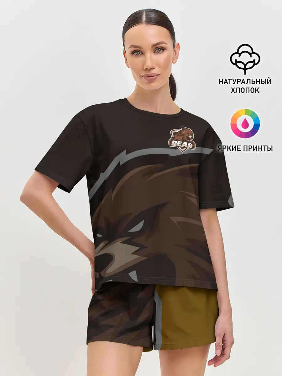 Женская пижама с шортами / Форма Bear