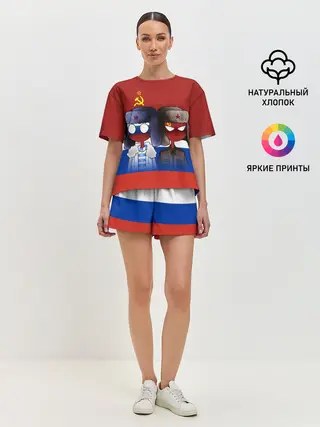 Женская пижама с шортами / СССР - Россия