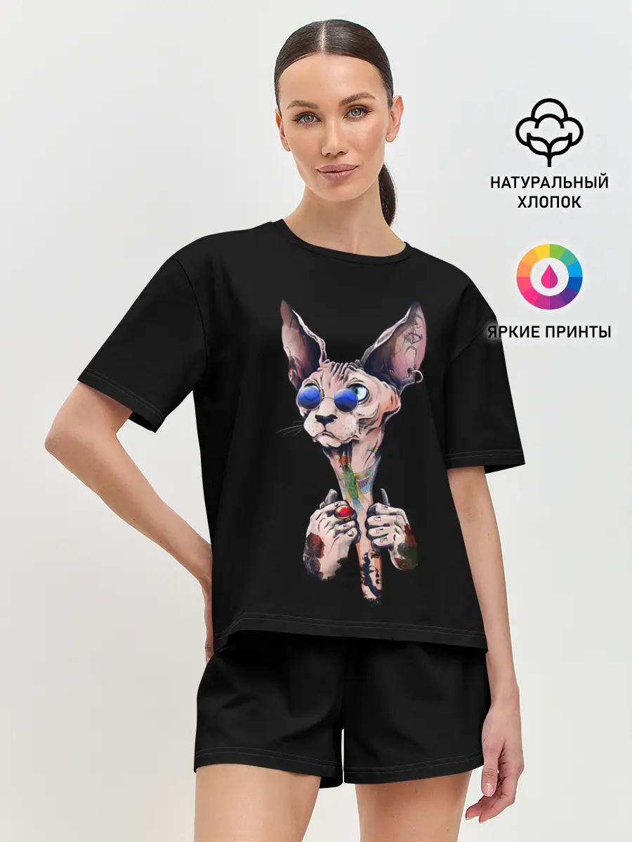 Женская пижама с шортами / Сфинкс