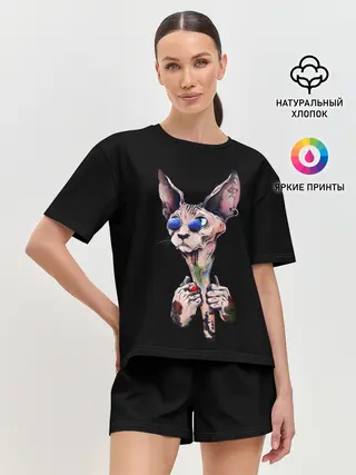 Женская пижама с шортами / Сфинкс