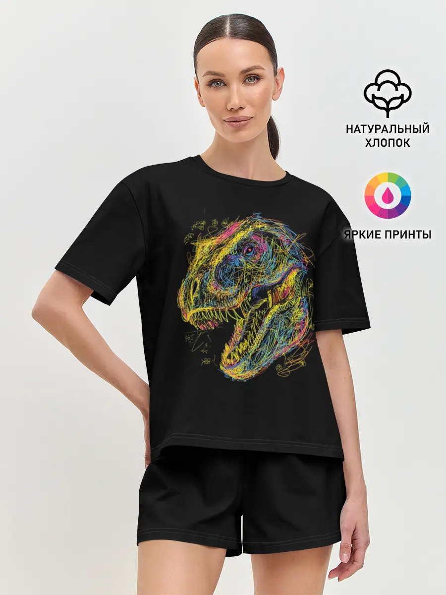 Женская пижама с шортами / Тираннозавр Рекс