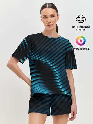 Женская пижама с шортами / Плавность,