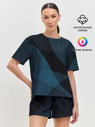 Женская пижама с шортами / Сетка