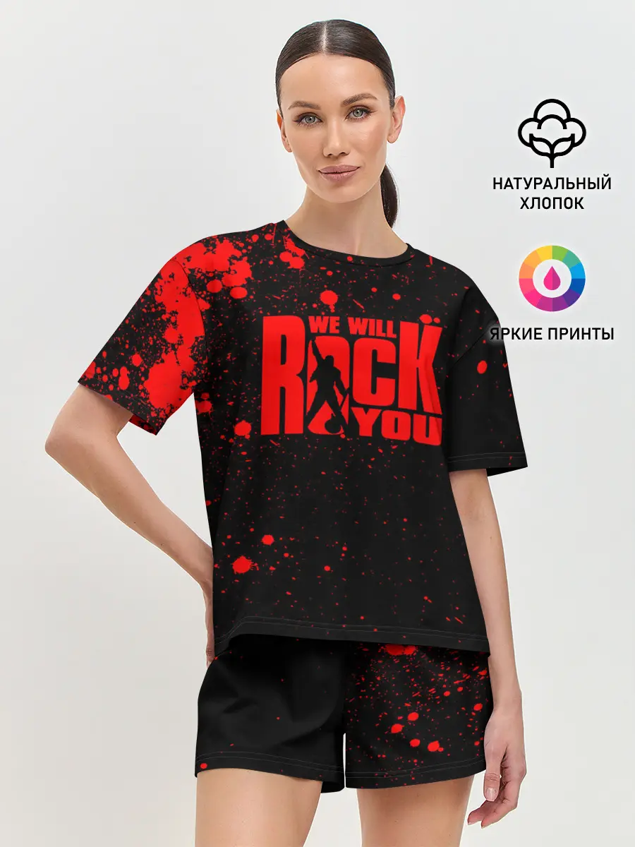 Женская пижама с шортами / Queen - We Will Rock You