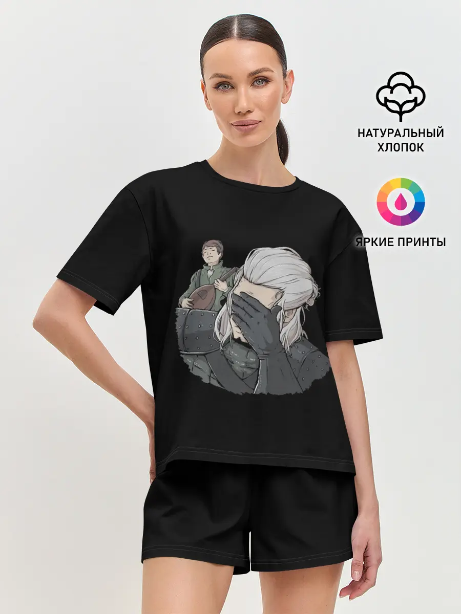 Женская пижама с шортами / The Witcher Facepalm