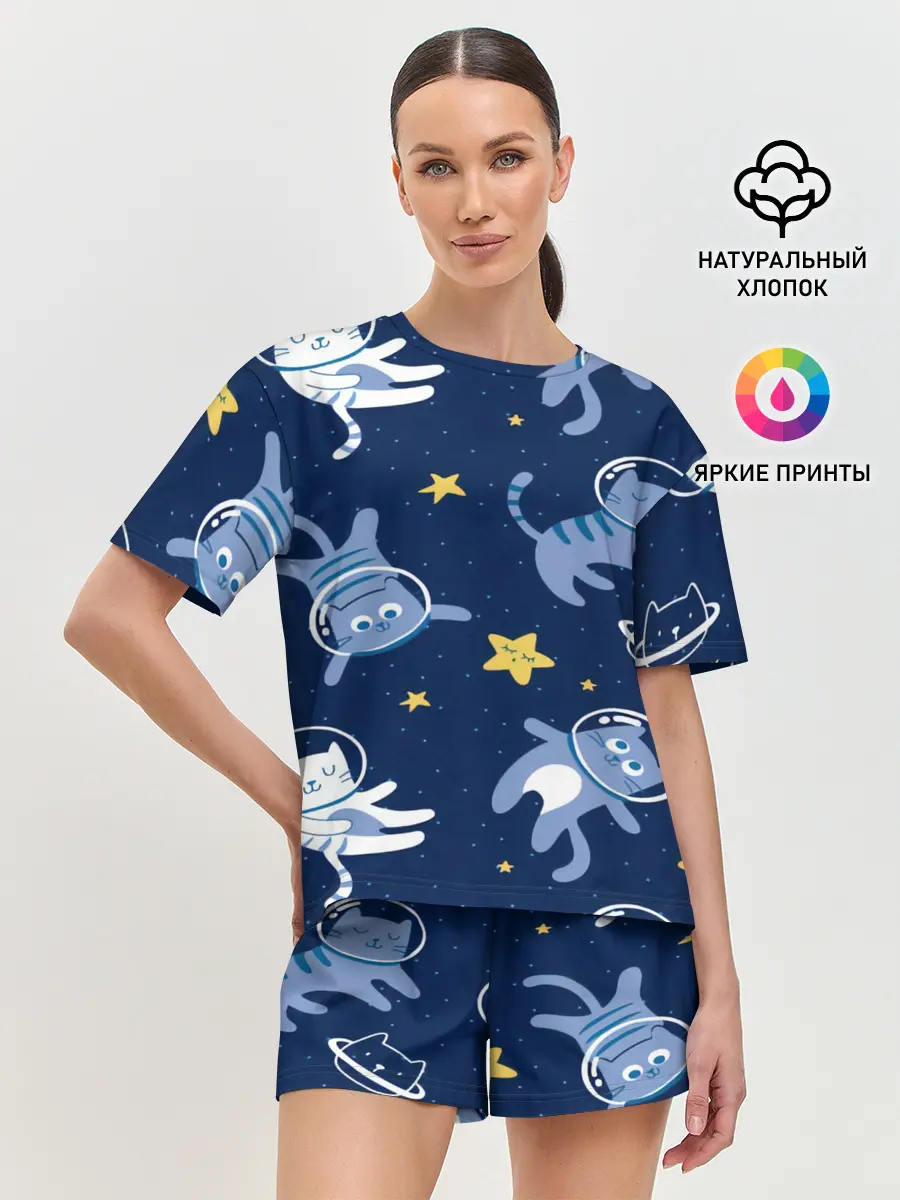 Женская пижама с шортами / КОСМОКОТ