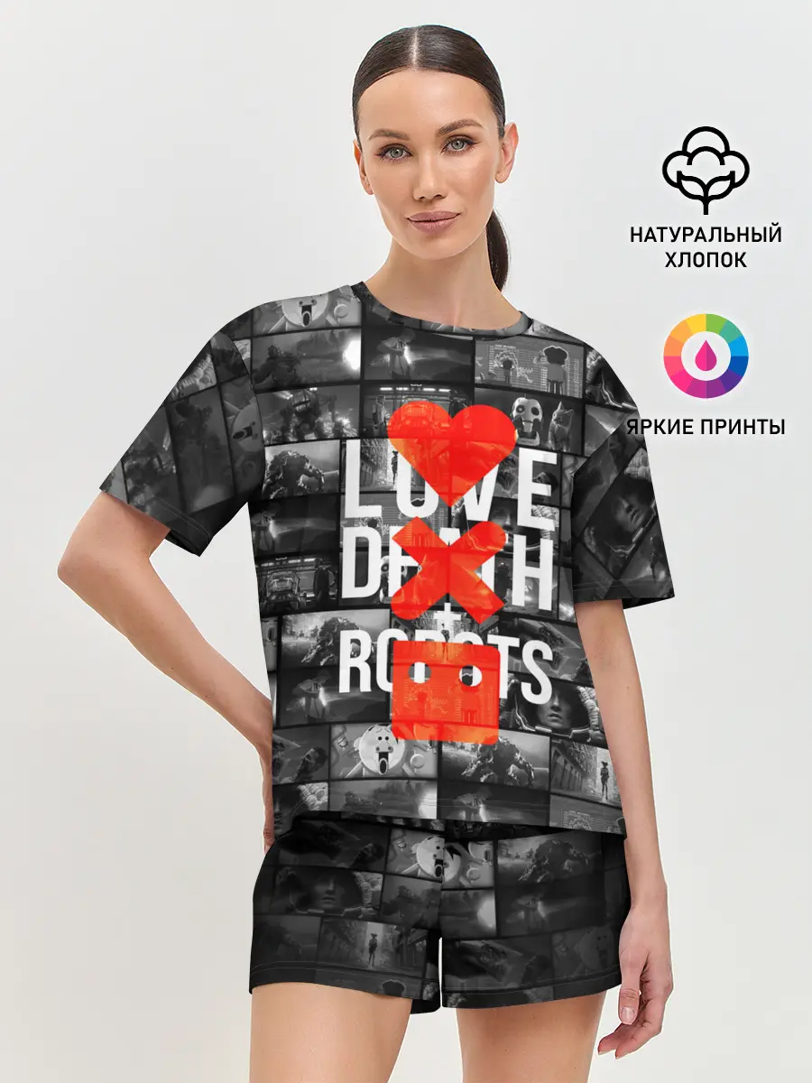 Женская пижама с шортами / LOVE DEATH ROBOTS