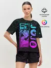 Женская пижама с шортами / Star Platina на черном брызги