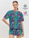 Женская пижама с шортами / ГРАФФИТИ