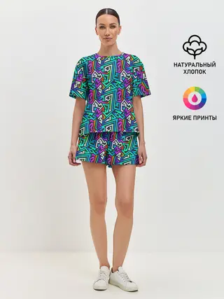 Женская пижама с шортами / ГРАФФИТИ