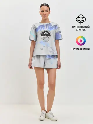 Женская пижама с шортами / Горы