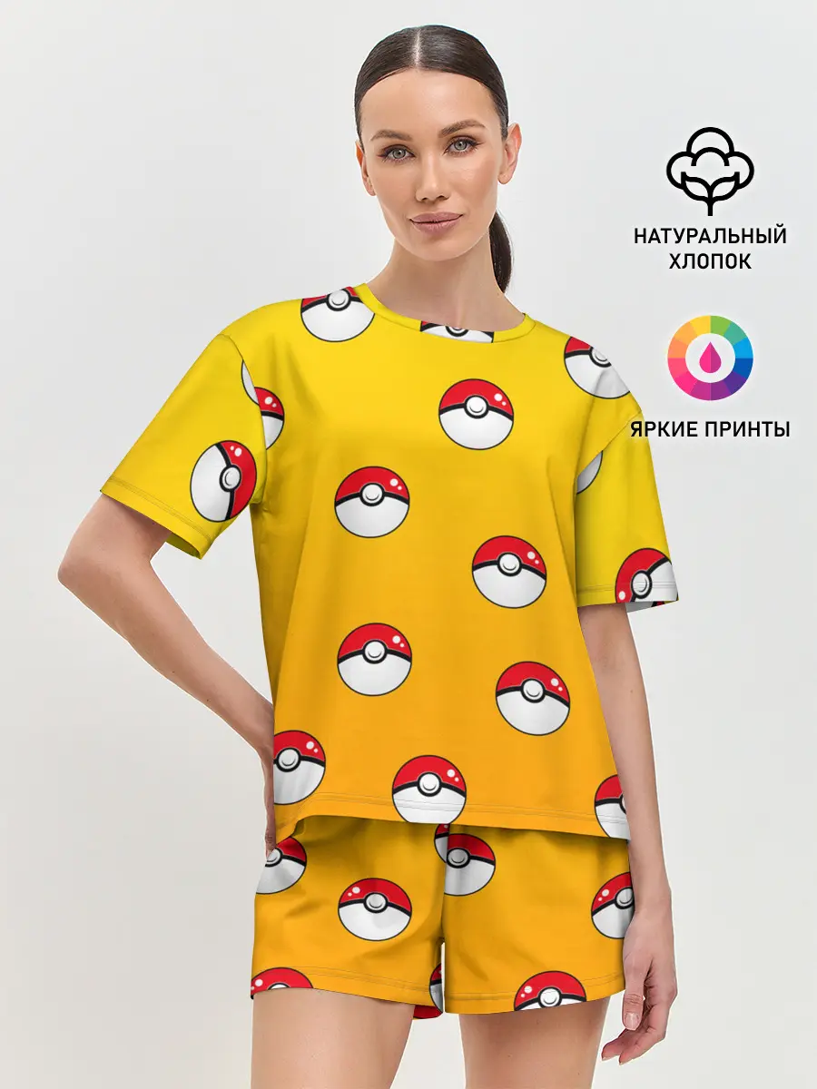 Женская пижама с шортами / Покеболы
