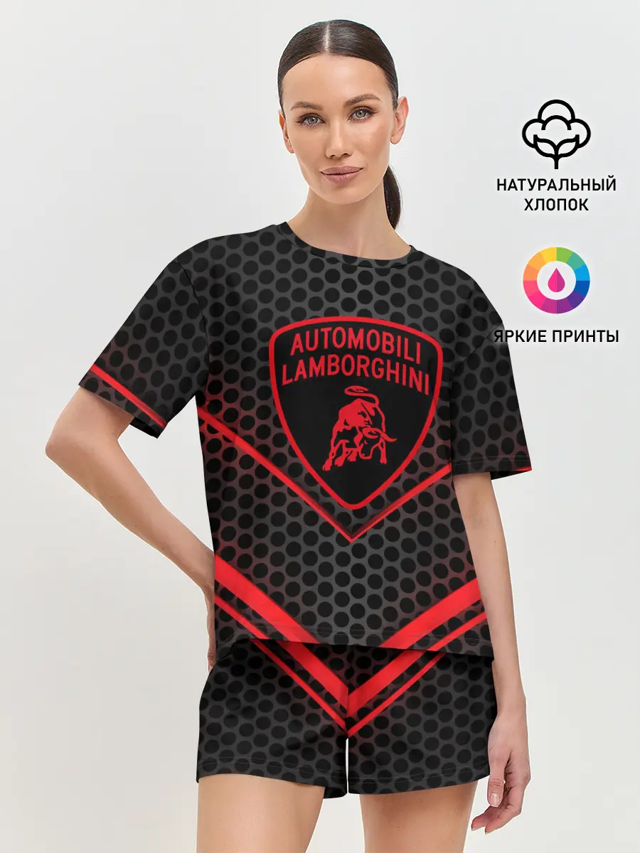 Женская пижама с шортами / Lamborghini | Ламборгини