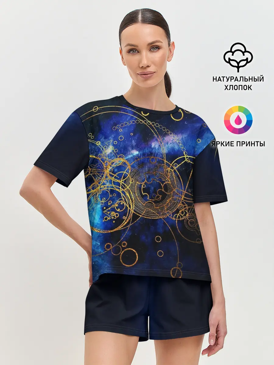 Женская пижама с шортами / Space Geometry