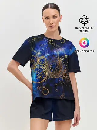 Женская пижама с шортами / Space Geometry