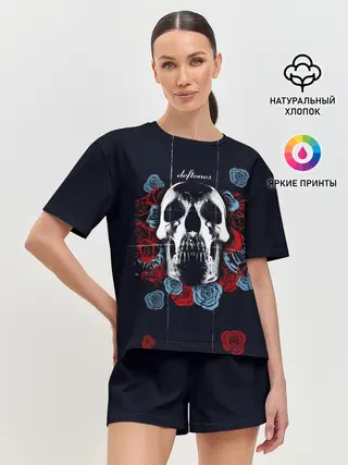 Женская пижама с шортами / Deftones Rose