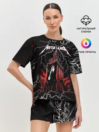 Женская пижама с шортами / Metallica