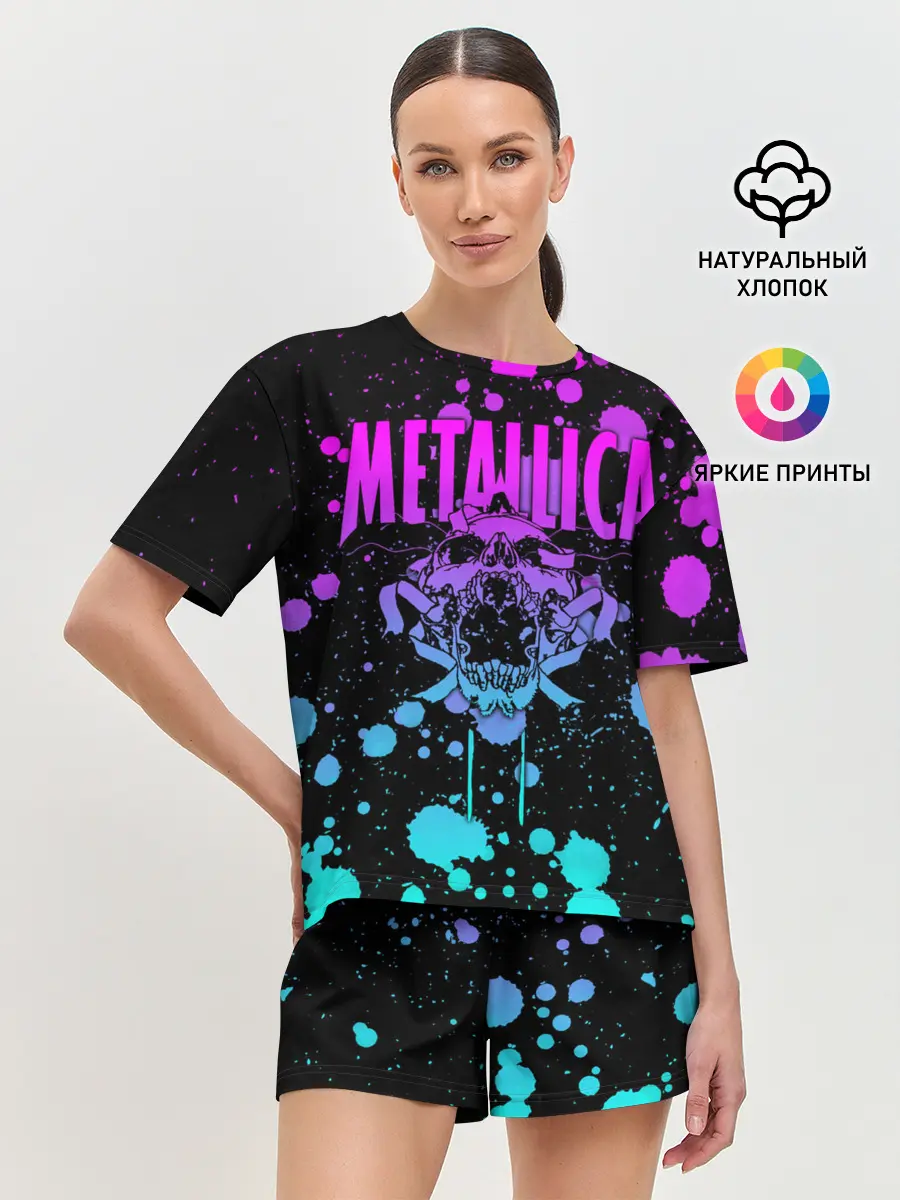 Женская пижама с шортами / Metallica