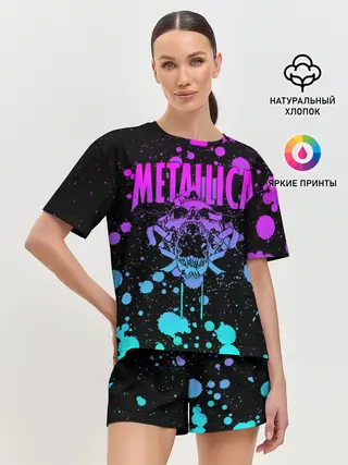 Женская пижама с шортами / Metallica