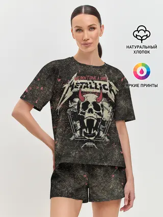 Женская пижама с шортами / Metallica