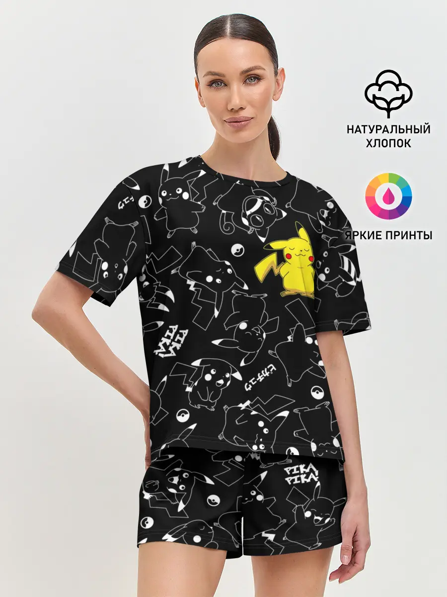 Женская пижама с шортами / ПИКАЧУ
