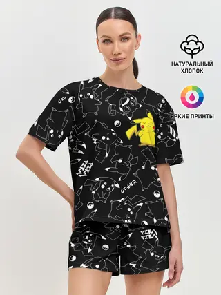 Женская пижама с шортами / ПИКАЧУ