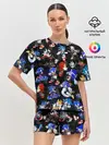 Женская пижама с шортами / Sonic паттерн