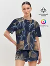 Женская пижама с шортами / Коты