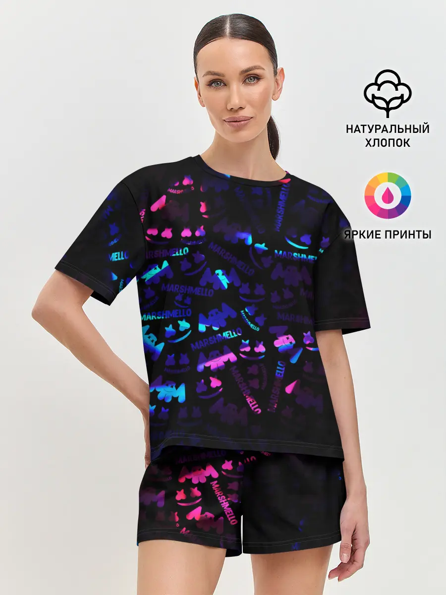 Женская пижама с шортами / MARSMELLO NEON