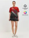 Женская пижама с шортами / Red & Black