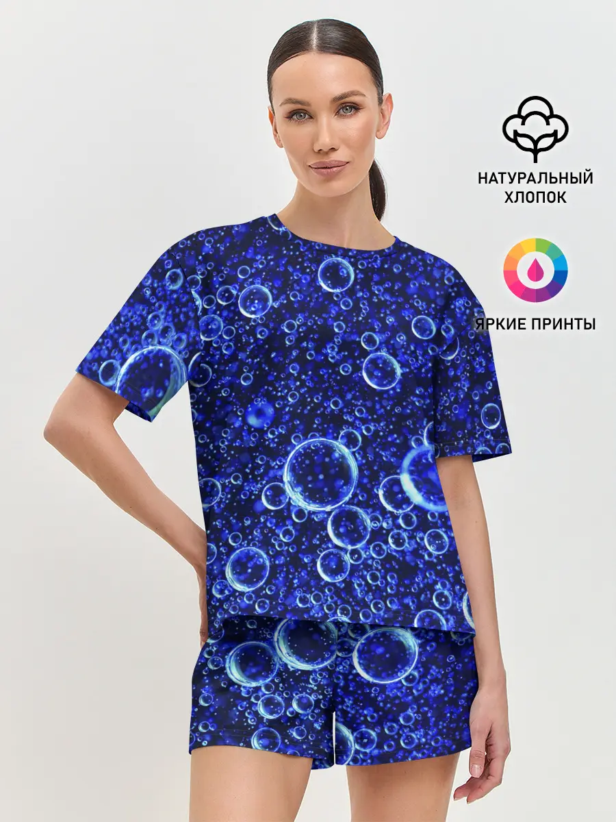 Женская пижама с шортами / Пузыри