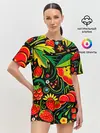 Женская пижама с шортами / Цветы