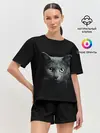 Женская пижама с шортами / Кот
