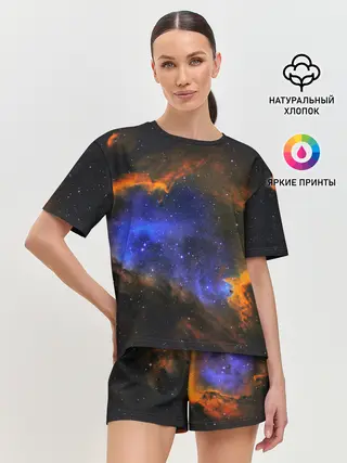 Женская пижама с шортами / ВСЕЛЕННАЯ ИЗ ЗВЕЗД