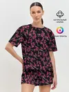 Женская пижама с шортами / Ветка сакура